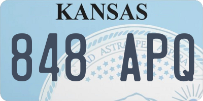 KS license plate 848APQ