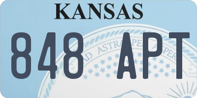 KS license plate 848APT
