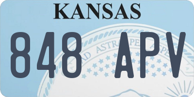 KS license plate 848APV