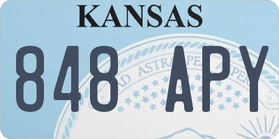 KS license plate 848APY