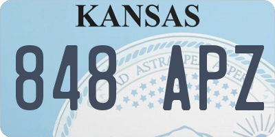 KS license plate 848APZ
