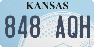KS license plate 848AQH