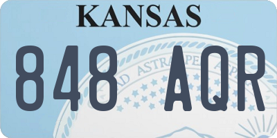 KS license plate 848AQR