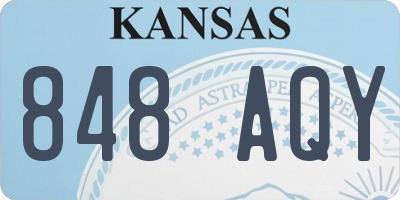 KS license plate 848AQY