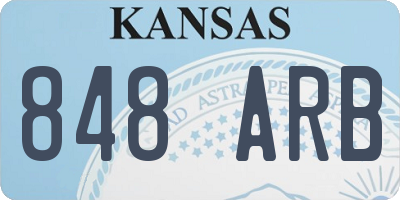 KS license plate 848ARB