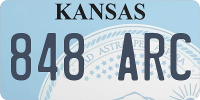 KS license plate 848ARC