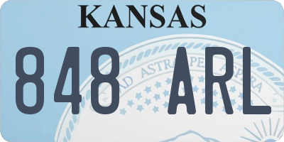 KS license plate 848ARL