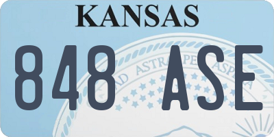 KS license plate 848ASE