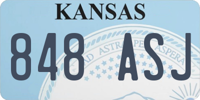 KS license plate 848ASJ