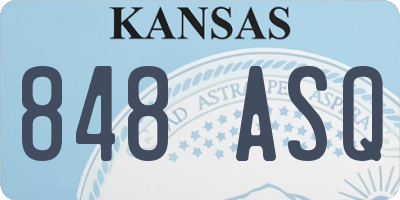 KS license plate 848ASQ