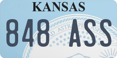KS license plate 848ASS