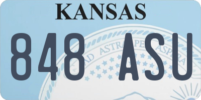 KS license plate 848ASU