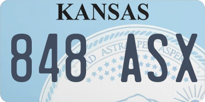 KS license plate 848ASX