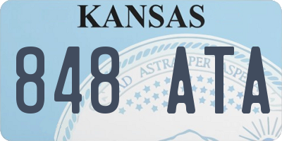 KS license plate 848ATA