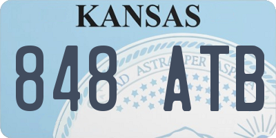 KS license plate 848ATB