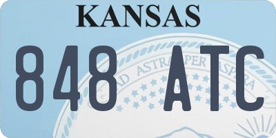 KS license plate 848ATC