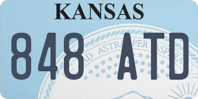 KS license plate 848ATD