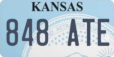 KS license plate 848ATE