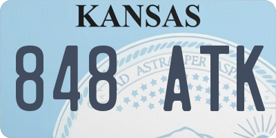 KS license plate 848ATK