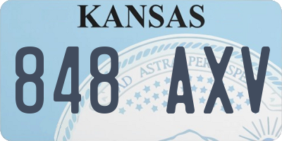 KS license plate 848AXV