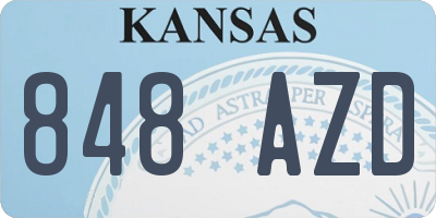 KS license plate 848AZD
