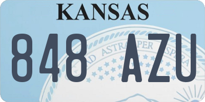 KS license plate 848AZU
