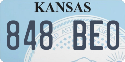 KS license plate 848BEO