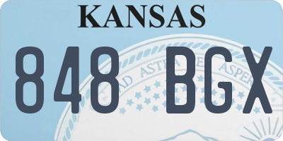 KS license plate 848BGX