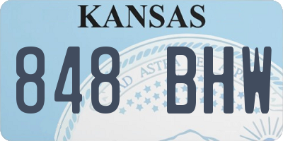 KS license plate 848BHW