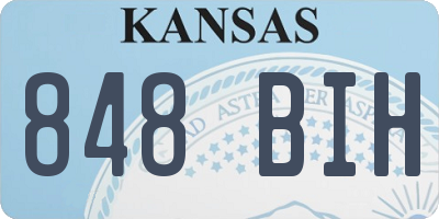 KS license plate 848BIH