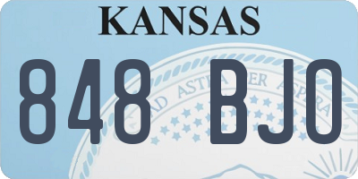 KS license plate 848BJO