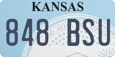 KS license plate 848BSU