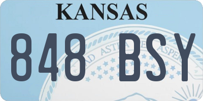 KS license plate 848BSY