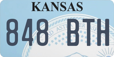 KS license plate 848BTH