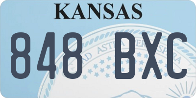 KS license plate 848BXC