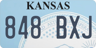 KS license plate 848BXJ