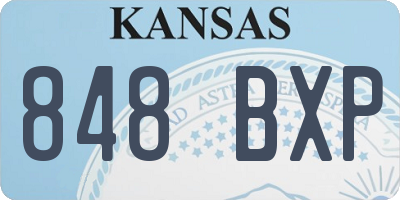 KS license plate 848BXP