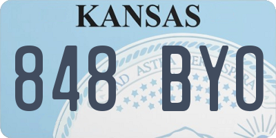 KS license plate 848BYO