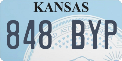 KS license plate 848BYP