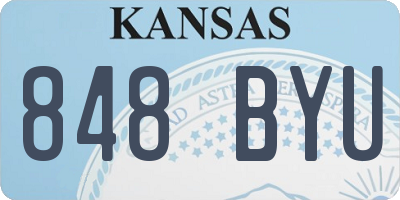 KS license plate 848BYU