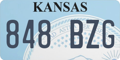 KS license plate 848BZG