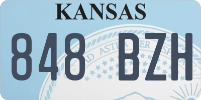KS license plate 848BZH