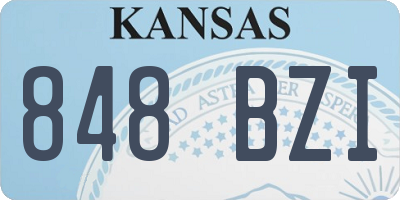 KS license plate 848BZI