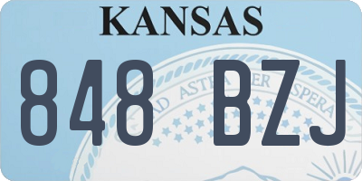 KS license plate 848BZJ
