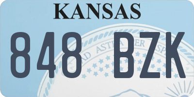 KS license plate 848BZK
