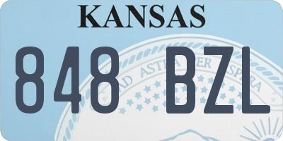 KS license plate 848BZL