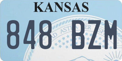 KS license plate 848BZM