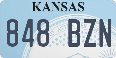 KS license plate 848BZN