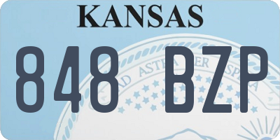 KS license plate 848BZP