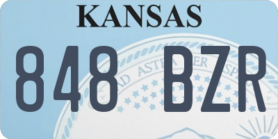 KS license plate 848BZR